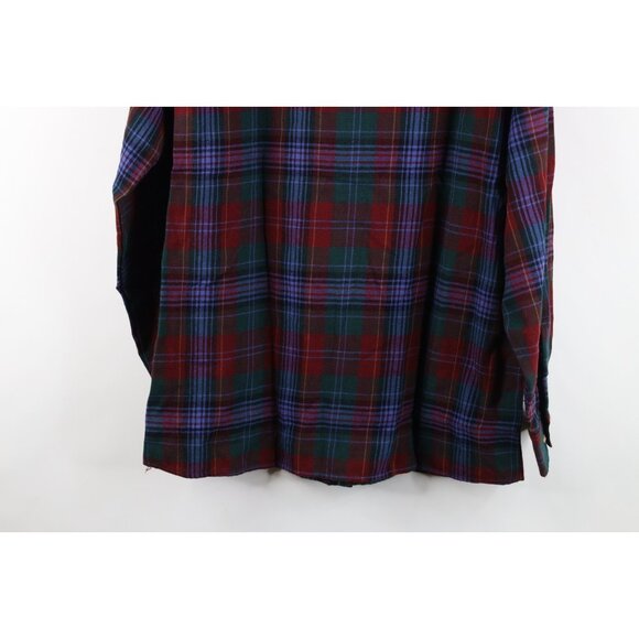 Vintage 80s 90s Streetwear Mens Medium Double Pocket Knit Collared Button Shirt - Picture 15 of 15